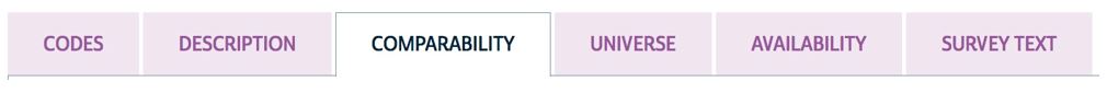 Comparability tab