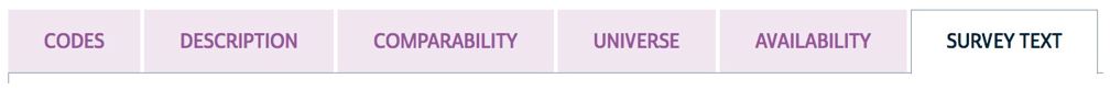 Survey text tab